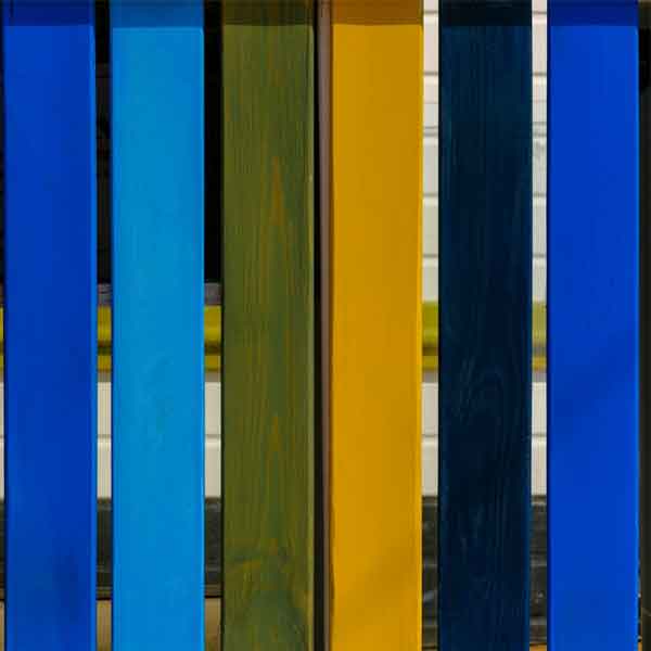 coloured fence
