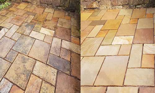 Indian sandstone cleaning